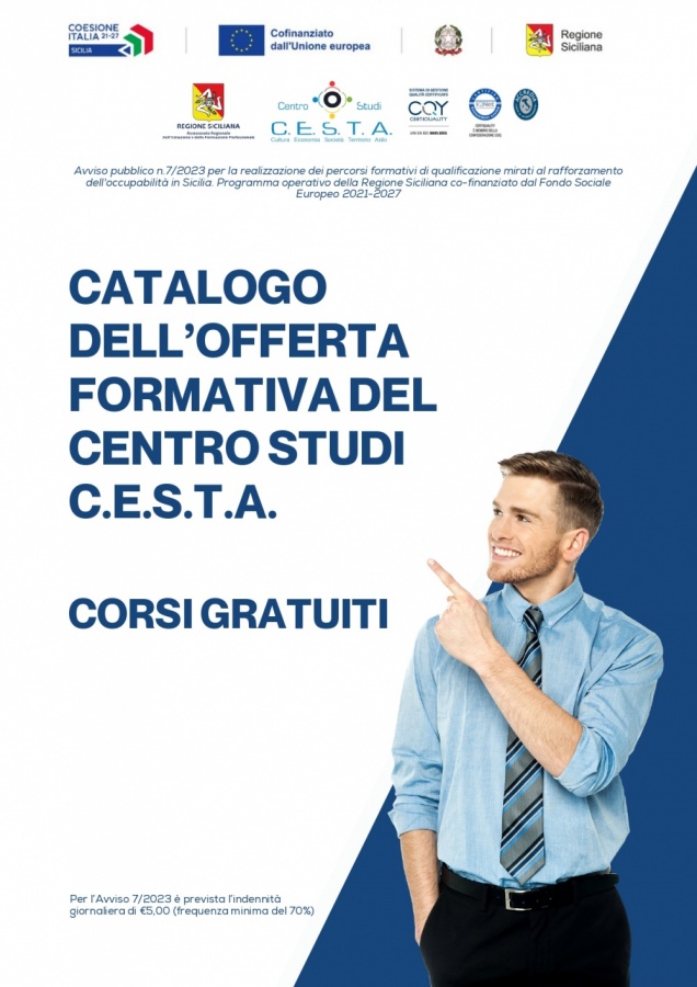 Formazione gratuita per l’occupabilità in Sicilia: al via i corsi del Centro Studi C.E.S.T.A.